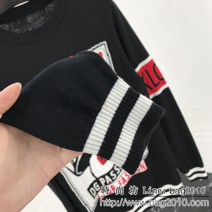 DG杜嘉班納 18SS秋冬新款毛衣 趣味熊貓圖案 美麗奴羊毛面料 毛織柔軟舒適 可直接接觸皮膚穿著 高版本情侶款 ydi2336